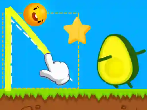 Lojë Where's My Avocado Draw Lines në internet