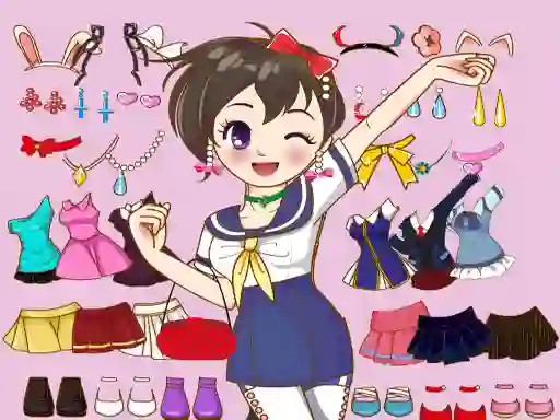 Lojë Anime Dress Up Mania në internet