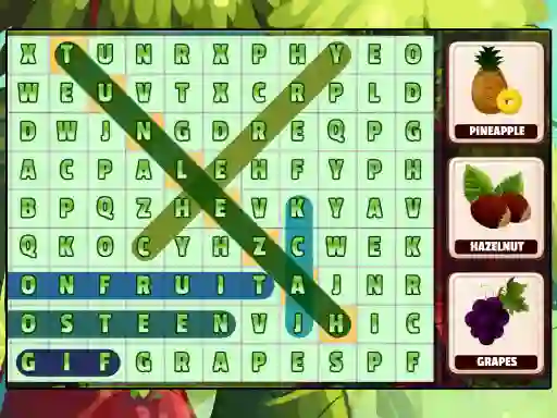 Lojë Word Search Fruits në internet