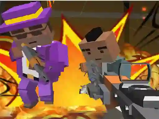 Lojë Advanced Blocky Gangster Warfare në internet