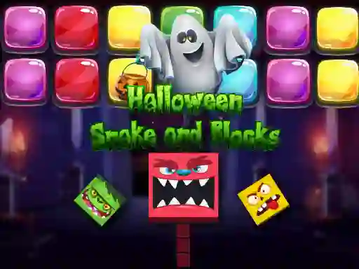 Lojë Halloween Snake and Blocks në internet