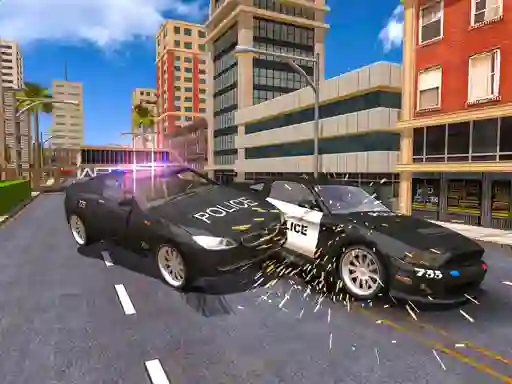 Lojë Police Car Stunt Simulation 3d në internet
