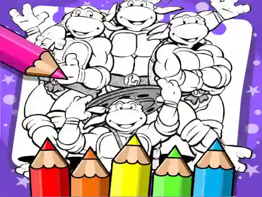 Lojë Ninja Turtle Coloring Book në internet