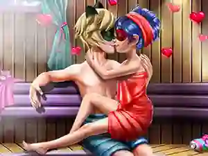 Lojë Dotted Girl Sauna Flirting në internet