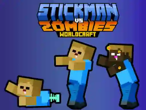 Lojë Stickman vs Zombies WorldCraft në internet