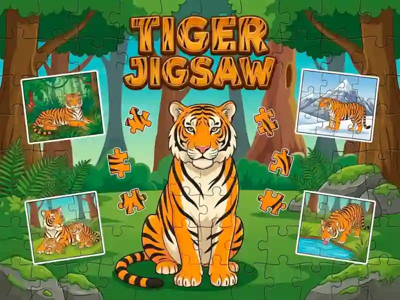 Lojë Tiger Jigsaw në internet
