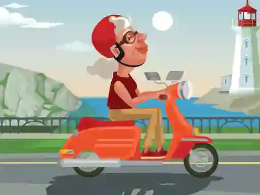 Lojë City Scooter Ride Coloring në internet
