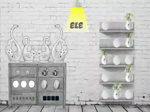 Lojë Black and white House Escape në internet