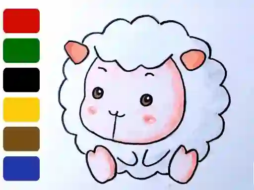 Lojë Baby sheep ColoringBook në internet