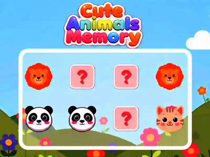 Lojë Cute Animals Memory në internet