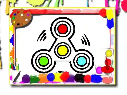 Lojë Fidget Spinner Coloring Book në internet