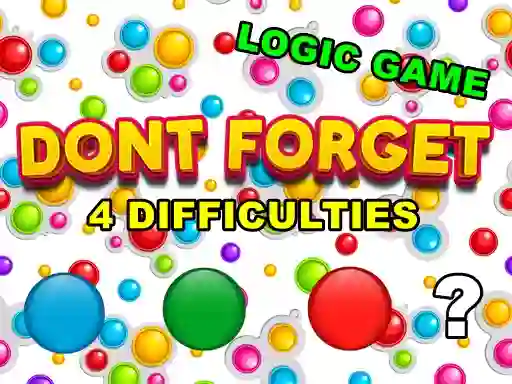Lojë Dont Forget në internet