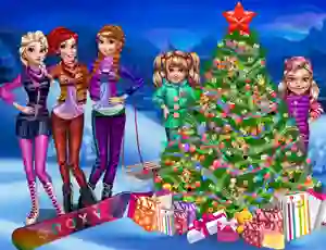 Lojë Princesses Christmas tree në internet