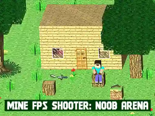 Lojë Mine FPS Shooter: Noob Arena në internet