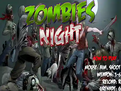 Lojë Zombies Night në internet