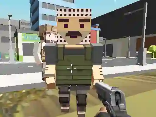 Lojë Block Pixel Cop: Gun Craft In Robbers World në internet