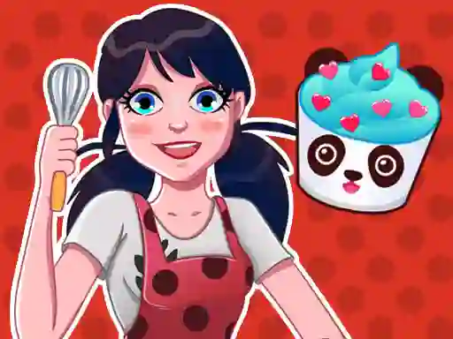 Lojë Miraculous Cupcake maker në internet