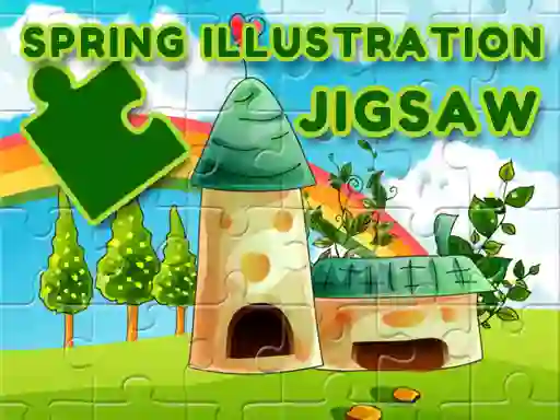 Lojë Spring Illustration Puzzle në internet