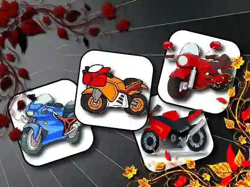 Lojë Cartoon Motorbikes Memory në internet