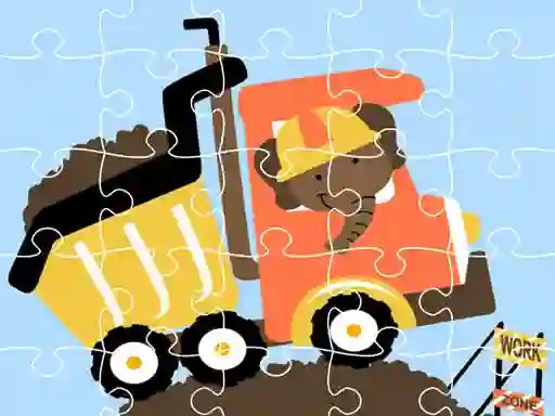Lojë Dumper Trucks Jigsaw në internet