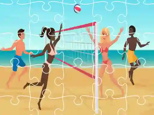 Lojë Beach Volleyball Jigsaw në internet