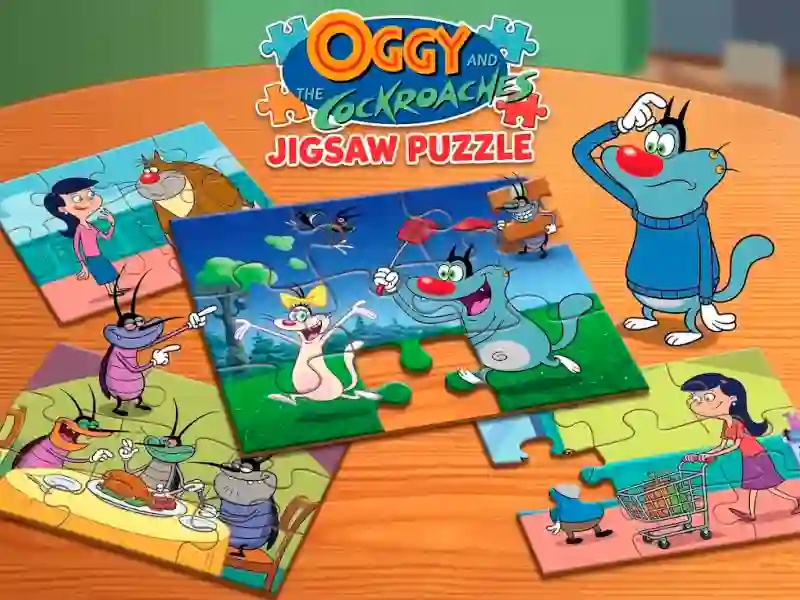 Lojë Oggy and the Cockroaches Jigsaw Puzzle në internet