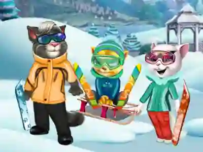 Lojë Cats Winter Fun në internet