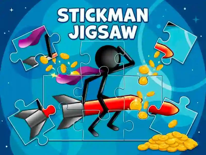 Lojë Stickman Jigsaw në internet