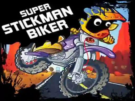 Lojë Super Stickman Biker në internet