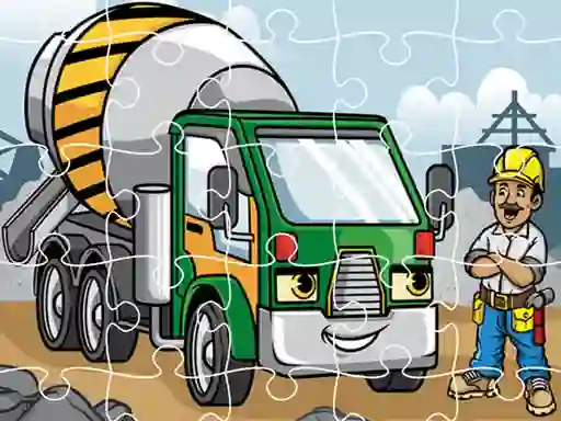 Lojë Construction Trucks Jigsaw në internet