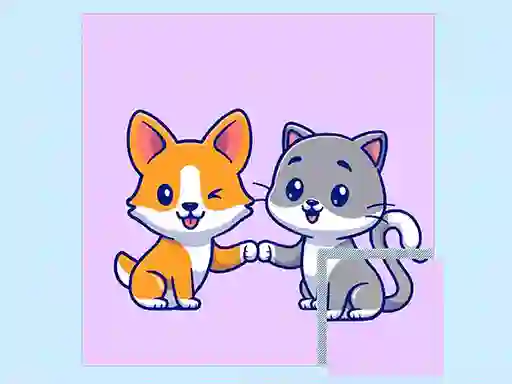 Lojë Cats and Dogs Puzzle në internet