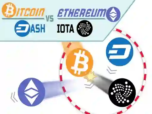 Lojë Bitcoin vs Ethereum në internet