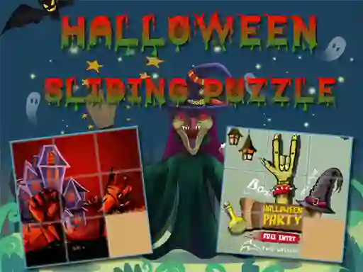 Lojë Halloween Sliding Puzzle në internet