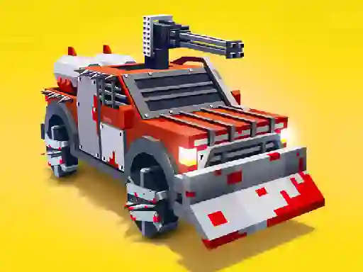 Lojë Zombie Derby Blocky Roads në internet