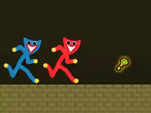 Lojë Red and Blue Stickman Huggy në internet