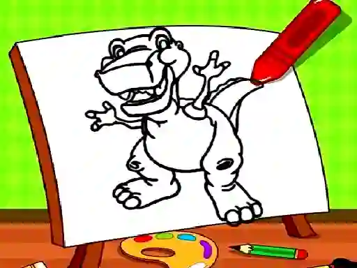 Lojë Easy Kids Coloring Dinosaur në internet