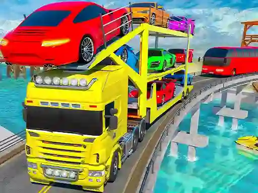 Lojë Crazy Mega Car Transport Truck Game në internet