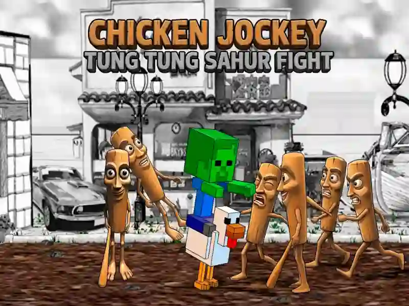 Lojë Chicken Jockey Tung Tung Sahur Fight në internet