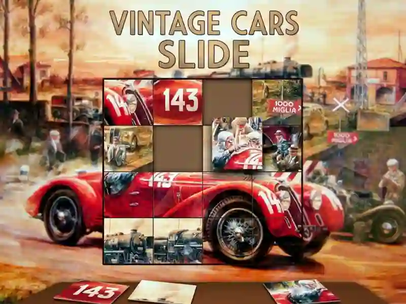 Lojë Vintage Cars Slide në internet