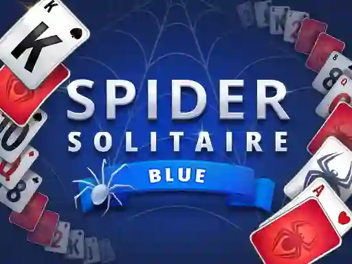 Lojë Spider Solitaire Blue në internet