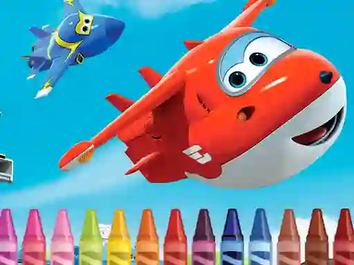 Lojë Superwings Coloring në internet