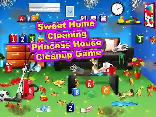 Lojë Sweet Home Cleaning: Princess House Cleanup Game në internet