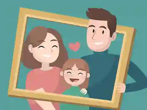 Lojë Happy Family Puzzle në internet