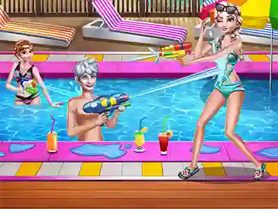 Lojë Sisters Pool Party në internet