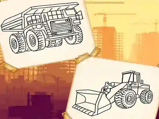 Lojë Construction Trucks Coloring në internet
