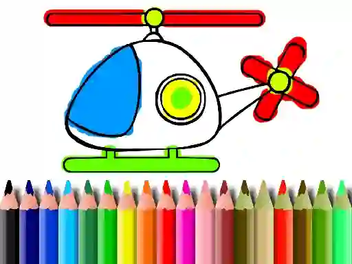 Lojë Back To School Helicopter Coloring në internet