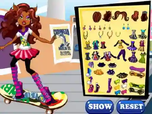 Lojë Clawdeen skates në internet