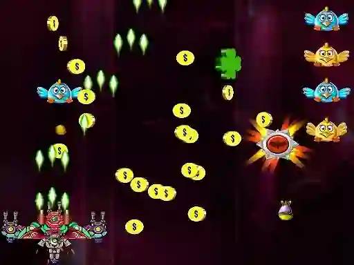 Lojë Space Attack Chicken Invaders në internet