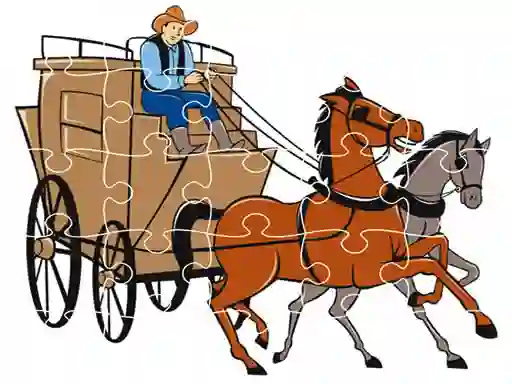 Lojë Wagons Jigsaw në internet