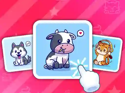 Lojë Cute Animal Cards në internet